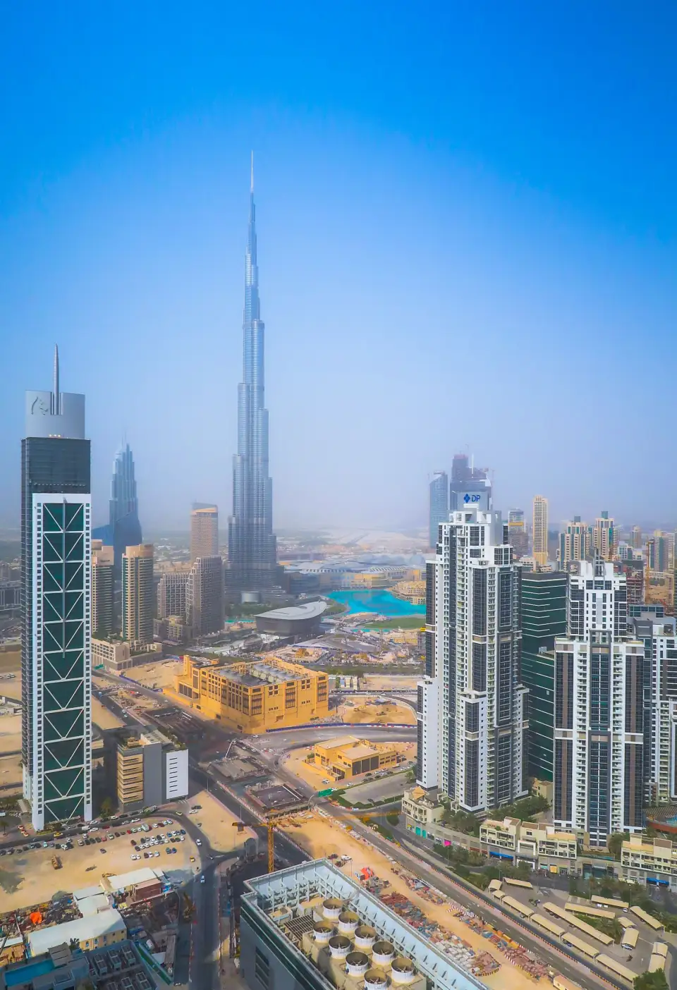 Burj Khalifa rising above the Downtown Dubai skyline