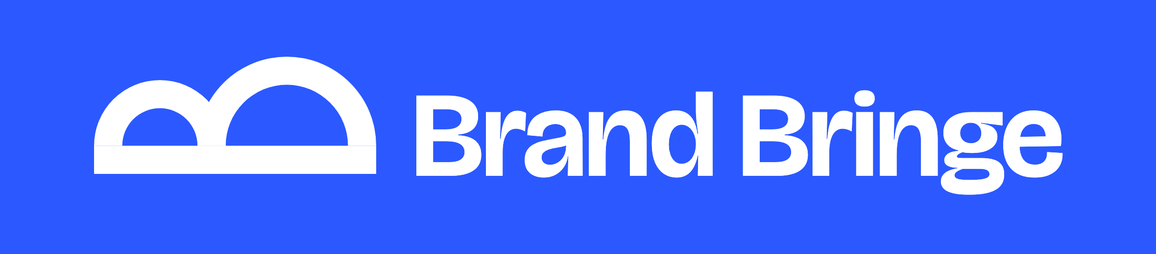 Brand Bringe logo on a blue background